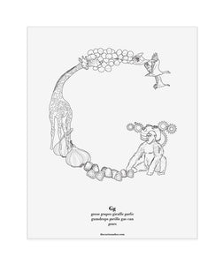 Letter G 8"x10" Print  ($15)