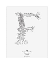 Load image into Gallery viewer, Letter F 8&quot;x10&quot; Print  ($15)
