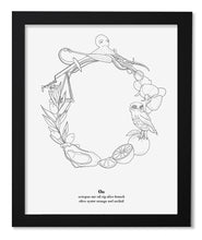 Load image into Gallery viewer, Letter O 8&quot;x10&quot; Print, Black Wooden Frame  ($40)

