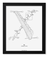 Load image into Gallery viewer, Letter X 8&quot;x10&quot; Print, Black Wooden Frame  ($40)
